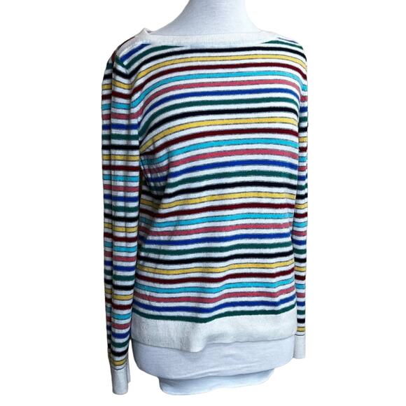 Talbots Knit Pullover Multicolored Nylon Lambswool Sweater Women’s M - Picture 1 of 8